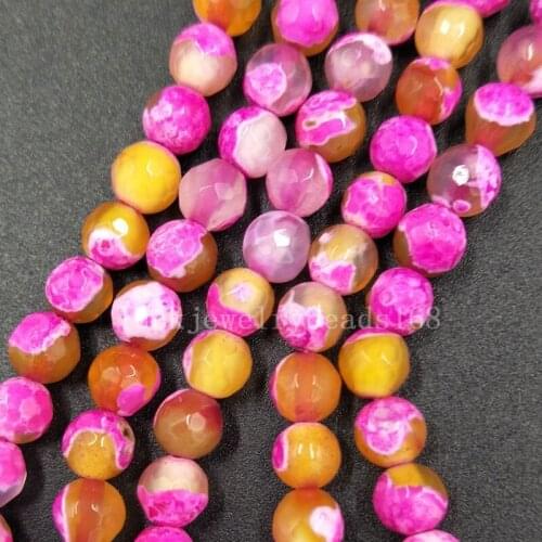 Free shipping Fashion Jewelry6mm Beautiful Faceted Carnelian Ball Loose Beads FG8047