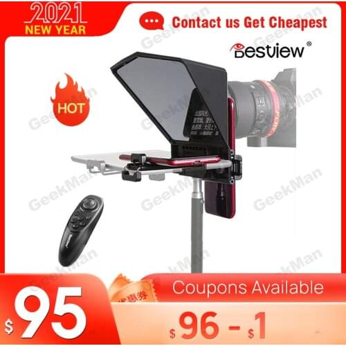 Bestview T2 8 inch Tablet Teleprompter with Remote Control Video prompter portatil for Smartphone iPad DSLR camera notebook