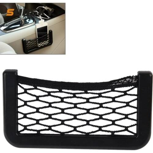 Car Net Organizer Pockets Net car storage second-generation Automotive mesh Bag With Adhesive Visor 12cm x 6cm