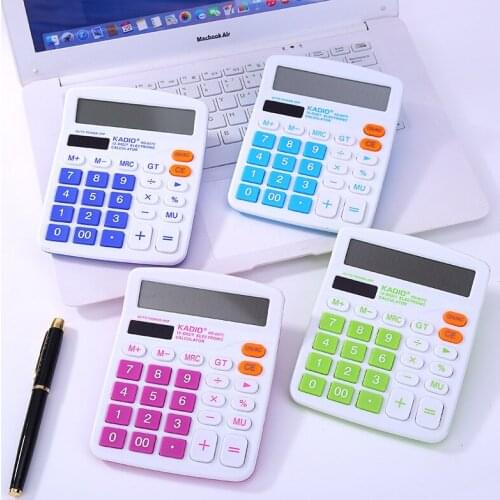 Color Calculator Accountant Imitates Solar Energy Calculator Student Finance Portable Computer Key Examination Lovely Office