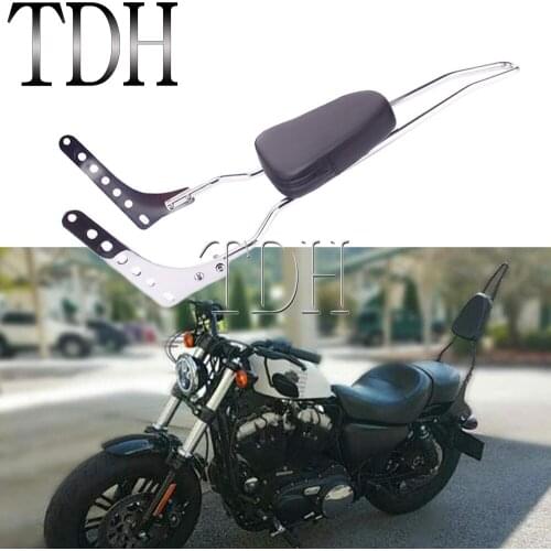 Chrome Motorcycle Rear Passenger Cushion Detachable Sissy Bar Backrest Luggage Rack For Harley Softail Models 2018-2020