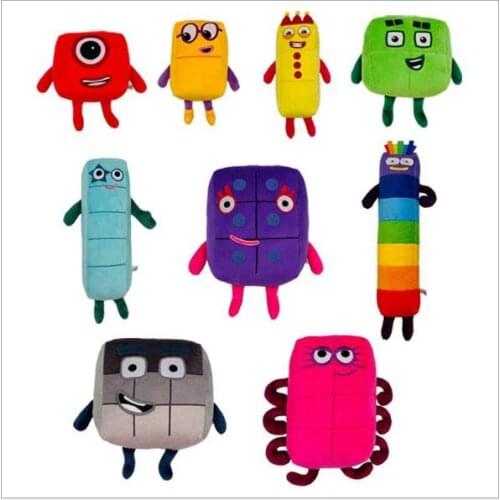 Numberblocks Plush Toy Cartoon Cute Educational Movie TV Plush Doll Stuffed Soft Toy Christmas Gift For Children