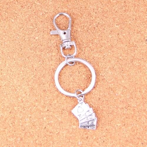 Cards Poker Train Keychain Purse Car Key Chain Bag Decorative Alloy Keyring Pendant Bag Purse Car Key Chain Jewelry Gift