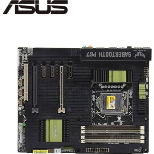 For ASUS SaberTooth P67 Computer Motherboard LGA 1155 DDR3 For Intel P67 P8P67 Desktop Mainboard SATA II PCI-E X16 Used