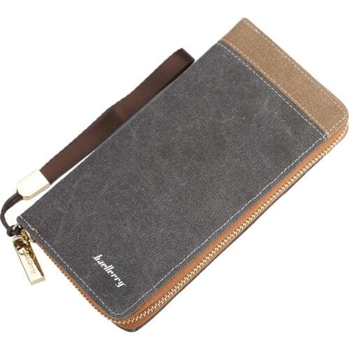 Men Clutch Bag Leather Wallet Card Holder Coin Purse Zipper Male Long Wallets Handbag For Male Brand Leather Wallet