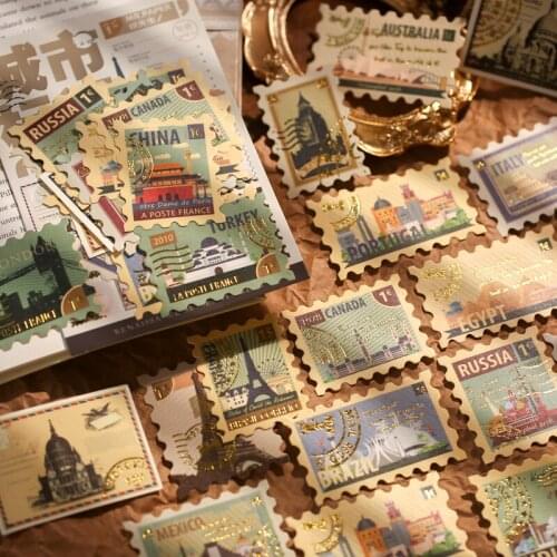 Renaissance Stamp Sticker Gold Stamping Decorative Stickers Scrapbooking Label Diary Vintage Stationery Album Journal Planner