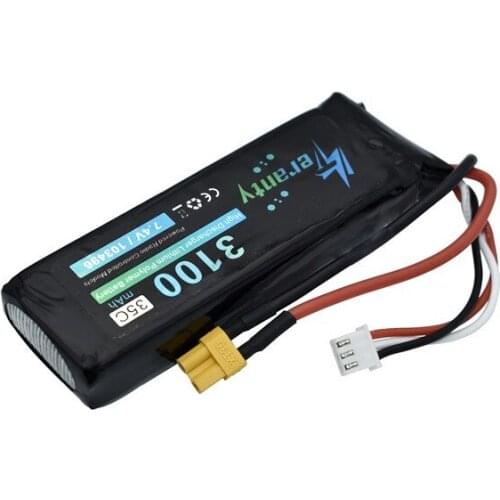 Upgrade 7.4V 3100mAh Lipo Battery for MJX Bugs 3 B3 RC Quadcopter Spare Parts 7.4v Rechargeable Battery Upgrade 2700mah 25C 1Pcs