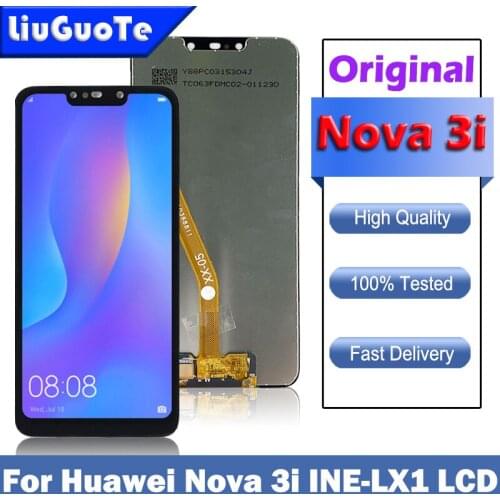 Original For Huawei P Smart Plus LCD Display With Frame Touch Screen 6.3" Nova 3i INE-LX1 INE-LX2 LCD Display Panel Assembly