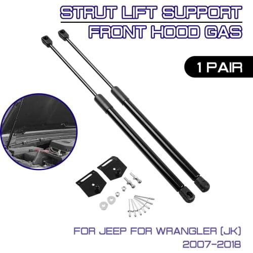 Car Front Engine Cover Hood Shock Lift Struts Bar SupportRod Arm Gas Spring Bracket For Jeep Wrangler JK 2007 2008 2009 - 2019