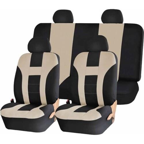 For 4/9Pcs Full Set Car Seat Cover Polyester Fabric Auto Seat Cushion Pad Protector Universal For Cars Funda para asiento
