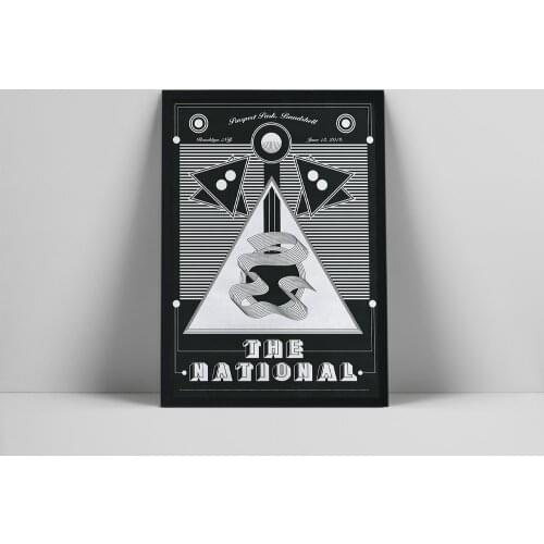 The National Gig Poster Popular Music Album Black White Pattern Vintage Canvas Painting Wall Pictures For Living Room Home Decor