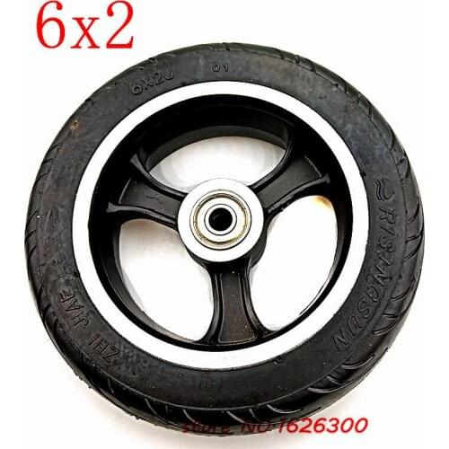 Size 6X2J Solid Wheel with Hub Tube Set 6 Inch Tire for Scooter Tyre Electric Scooter Wheel Chair Truck Electric Scooter