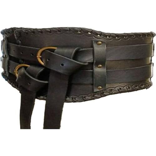 Medieval Vintage Wide Belt Men Knight Armors Middle Ages Viking Pirate Accessories Steampunk Props Adult Fancy Cosplay Costume