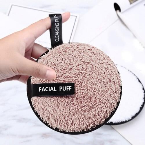 Make up remover promotes healthy skin Microfiber Cloth Pads Remover Towel Face Cleansing Makeup Lazy cleansing powder puff D