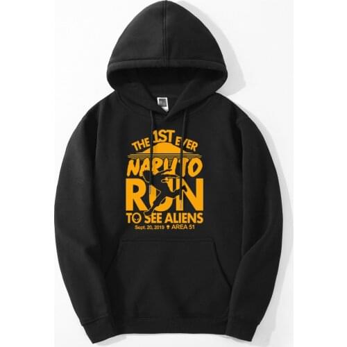 BrandRun For Aliens Hoodie Sweatshirts Fleece Hoodies Autumn Winter Hooded Area 51 Funny Streetwear Japan Anime Cool Pullover