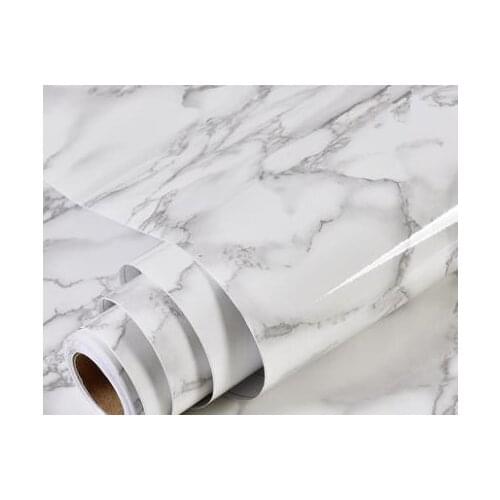 Thick waterproof pvc imitation marble pattern stickers wallpaper self-adhesive wallpaper living room furniture renovation