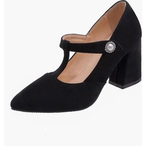 Big Size Pointed decorative single shoes ladies high heels women shoes woman pumps