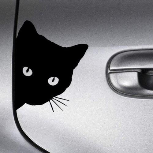 Cat Peeking Cat Sticker Funny Creative Vinyl Decal Auto Body Styling Stickers Decoration Accessories 15*12cm