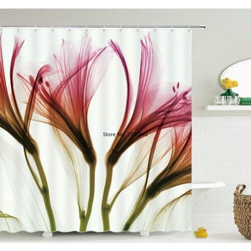 3d Printed Flowers Poster Bath Curtain Waterproof Shower Curtains Polyester cloth 180*180cm Bathroom Curtain Screen Home Decor