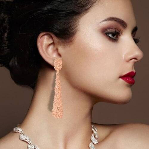 New Fashion Womens Metal Earrings Simple Pendant Embossed Earring Jewelry Hot Sale 2021