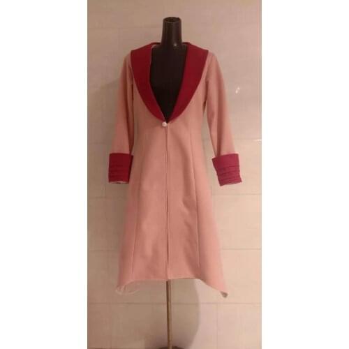 Cosplaydiy Fantastic Beasts and Where to Find Them Queenie Cosplay Trench Adult Women Wool Jacket Coat L320
