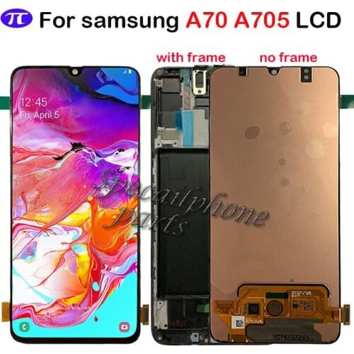 Super AMOLED Lcd For Samsung Galaxy A70 A705 lcd display touch screen digitizer Assembly+Adhesive For Samsung A705F A705 LCD