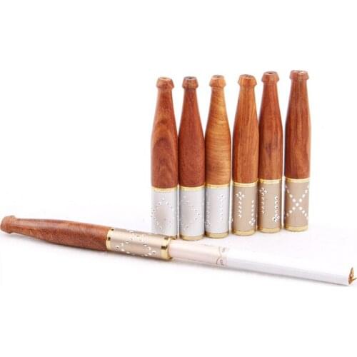 1 Pcs Upscale Pear Wood Double Filter Tobacco Pipe Smoking Pipe Wood Smoking Accessories Mouthpiece Gifts Cigarette Holder Tool
