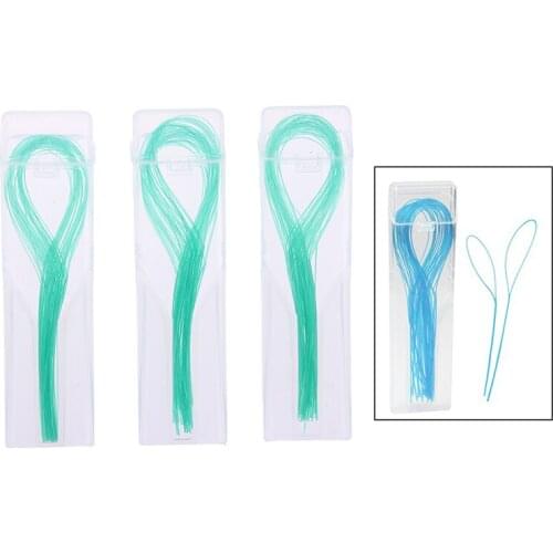 105Pcs/3packs Dental Floss Threaders Simple Loop + Case For Braces Bridges Implants