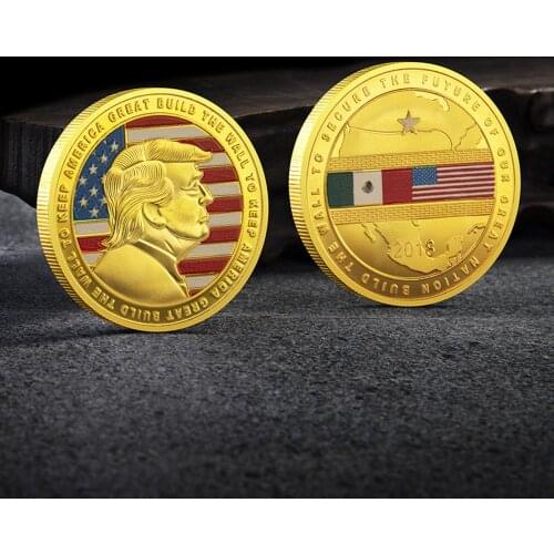 2018 U.S. Flag President Trump Election Keeps Americas Great Commemorative Coin Crafts Collection Challenge Coin Gold Coin