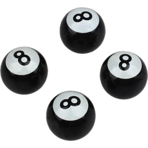 2019 New 4pcs No. 8 Ball Tyre Tire Wheel Stem Air Valve Cap Car Truck Motocycle #30