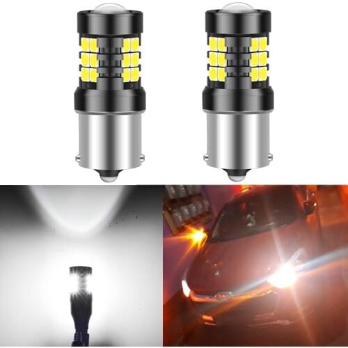 2x Signal Lamp T15 LED w16w Car Brake Backup Light 1156 BA15S P21W T20 7440 T25 3157 LED Turn Signal Lamps for skoda superb 2 3