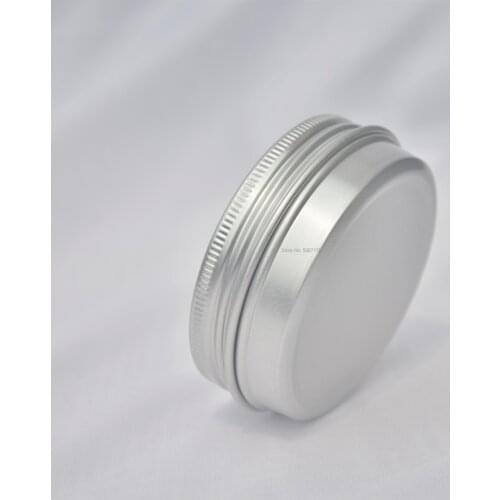 30/50pcs 60g/60ml Round Empty Aluminum Jars Refillable Cosmetic Bottle Ointment Cream Sample Packaging Containers Screw Cap