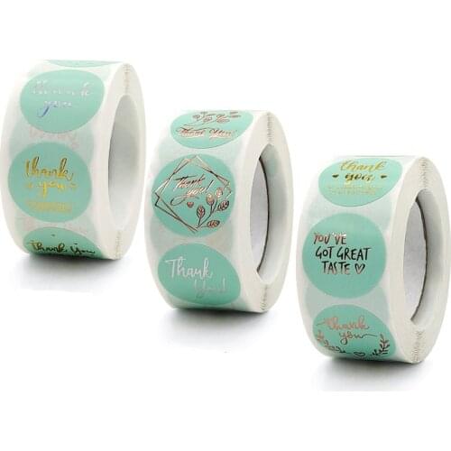 500pcs/roll Thank You Label Sticker Stickers For Envelope Seal Labels Gift Packaging Decor Birthday Party Scrapbooking Sticker