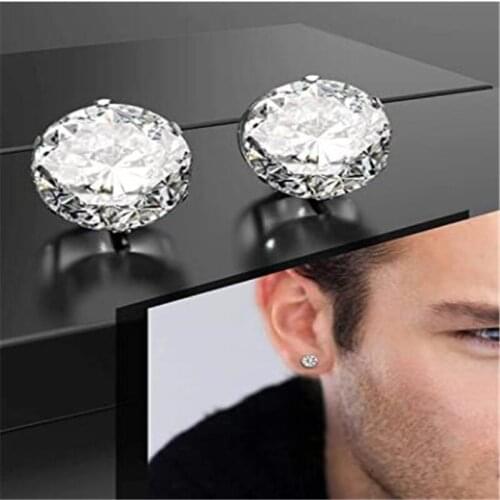 6 Pairs Fashion Stud Earrings Set Personality Earrings 3-8Mm Sliver Black Hypoallergenic Cubic Zirconia Earrings