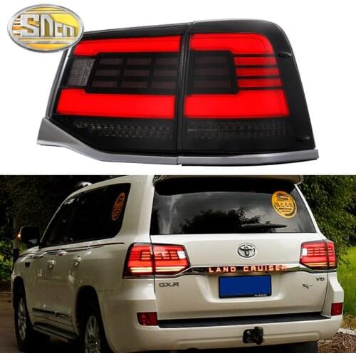 Car LED Taillight Tail Light For Toyota Land Cruiser 200 2016 - 2020 Rear Running Light + Brake + Reverse + Dynamic Turn Signal