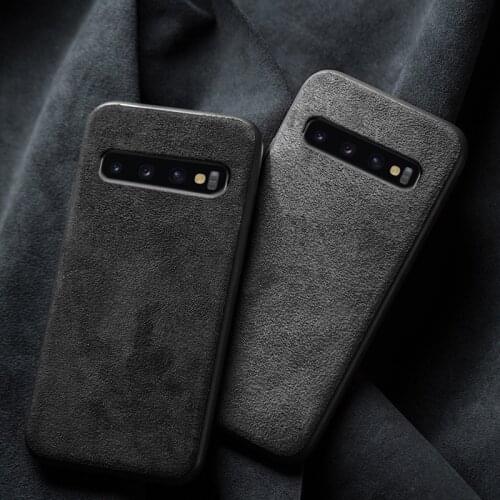 Phone Case For Samsung Galaxy S10 S8 S9 Note 8 9 10 Plus S7 Edge A7 A8 2018 J5 J6 J7 2017 A70 A50 A40 Suede Leather Back Cover