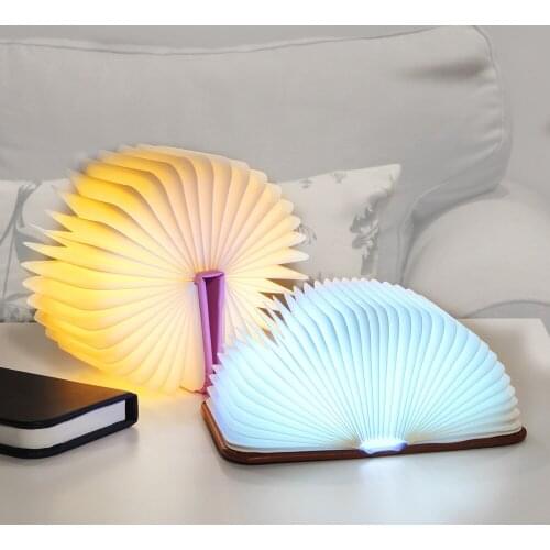Mini Colorful Book Light Night Light Novelty Folding flip Book Light Night Light Lamp Chilrens Night Lamp Artificial Baby Sleep