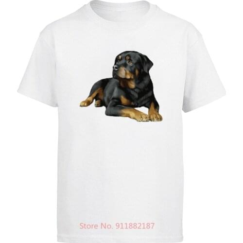 Rottweiler Dog Fashion T-shirt Mens Short Sleeve O-neck T Shirt Unisex Tees Tops Hip Hop Streetwear mens t shirts