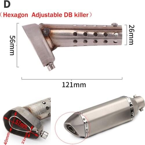 42 45 48mm Motorcycle Exhaust Pipe Muffler Silencer DB Killer for Akrapovic Yoshimura Laser IXIL SC PROJECT M4 AR Slip-On