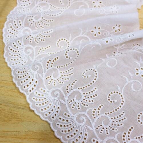 23cm Wide 100% Cotton Lace Trim African Lace Fabric 2021 DIY Craft Sewing Accessories