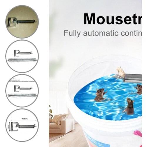 Stainless Steel Great Catching Rat Pest Hygienic Trap Durable Mouse Roller Capturing Continuously for Home