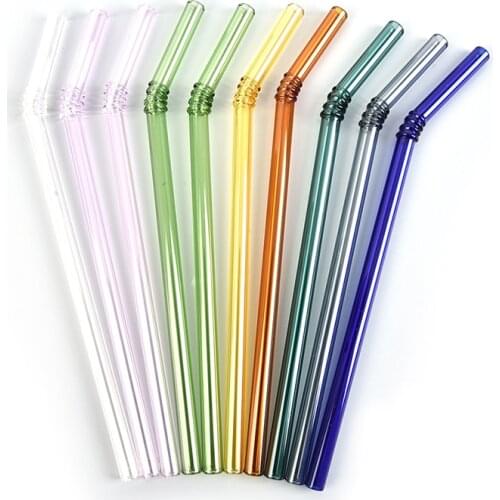 1PC Reusable Color Heat and High Temperature Resistant Straws Simple Oblique Mouth Juice Drink Straws Wedding Birthday Party