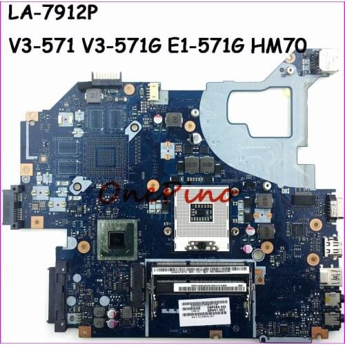 LA-7912P For Acer aspire E1-571G V3-571G V3-571 laptop motherboard NBC1F11001 HM70 DDR3 tested