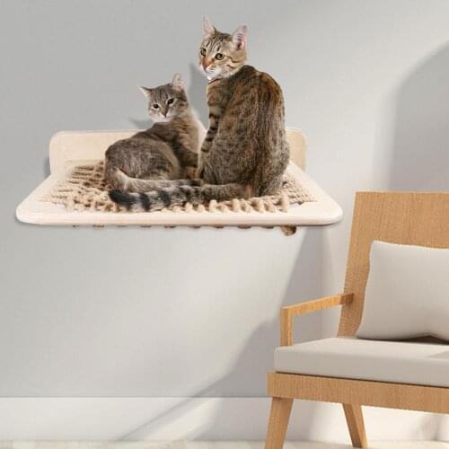 Cat Hammock Cat Pet Bed Mat Durable Practical Climbing Frame Wall Platform Cat Kitty Hanging Bed Wall Mounted sofa for Cats