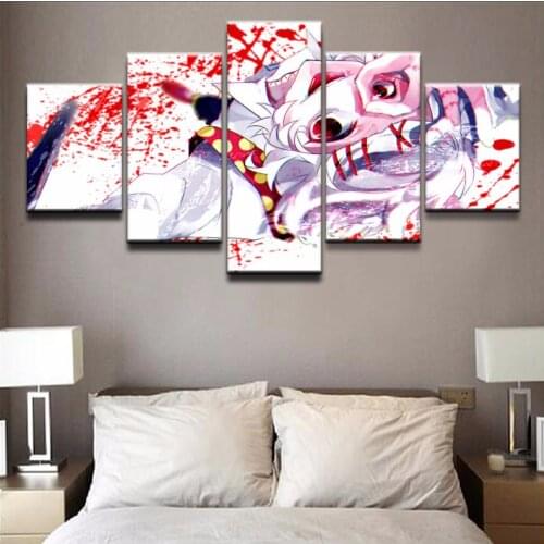 Painting Poster Wall Home Decor Art Living Room 5 Panel Japanese Anime role Modern HD Framework Canvas Printed Pictures