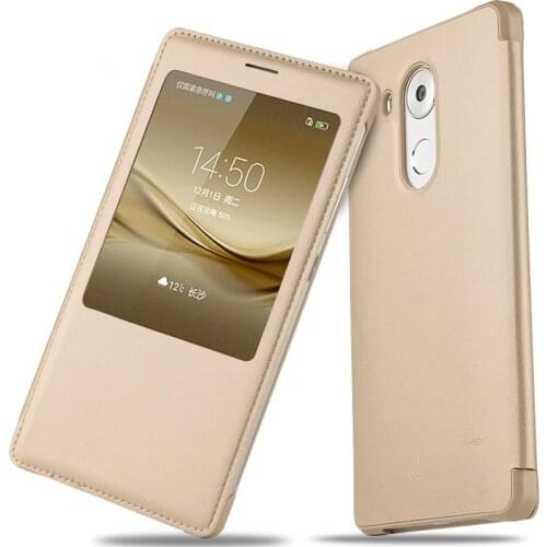 Luxury Mate8 View Window PU Leather Flip Case For Huawei Mate 8 Ascend Phone Cover