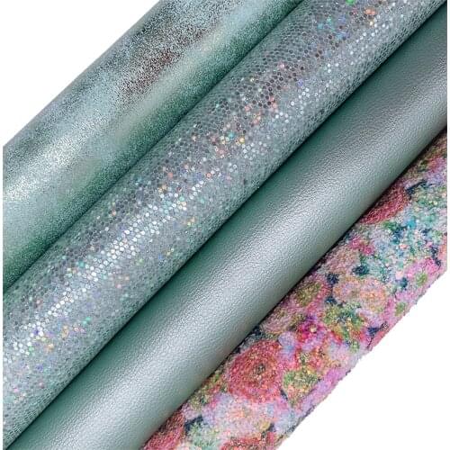 Rose Printed Glitter leather, Metallic Faux Leather, Mesh Glitter Fabric Sheets For Bow A4 21x29CM Twinkling Ming XM625