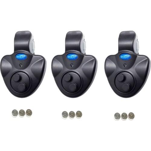 1pc Fishing Fish Bite Alarm Electronic Buzzer on Fishing Rod with Loud Siren Daytime Night Indicator With Battery J454