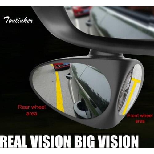 Tonlinker Car styling ABS Exterior Rear view mirror Auxiliary Safe Adjustable Eliminate Blind area rearview auxiliary mirror