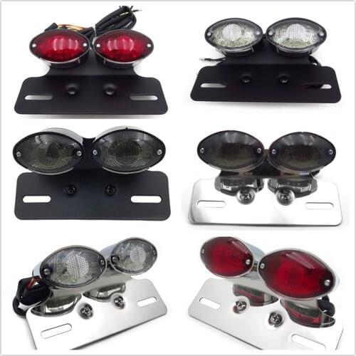 Custom Motorcycle Brake License Plate Tail Light With Integrated Turn Signal New Aftermarket free shipping motorcycle parts